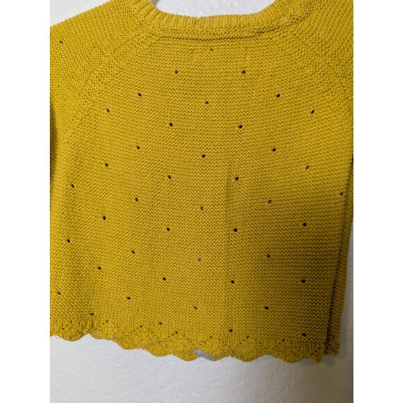 Baby Boden Cashmere Cotton Blend Gold Yellow 3 Button Cardigan Baby Girl Size 3M - Picture 8 of 10